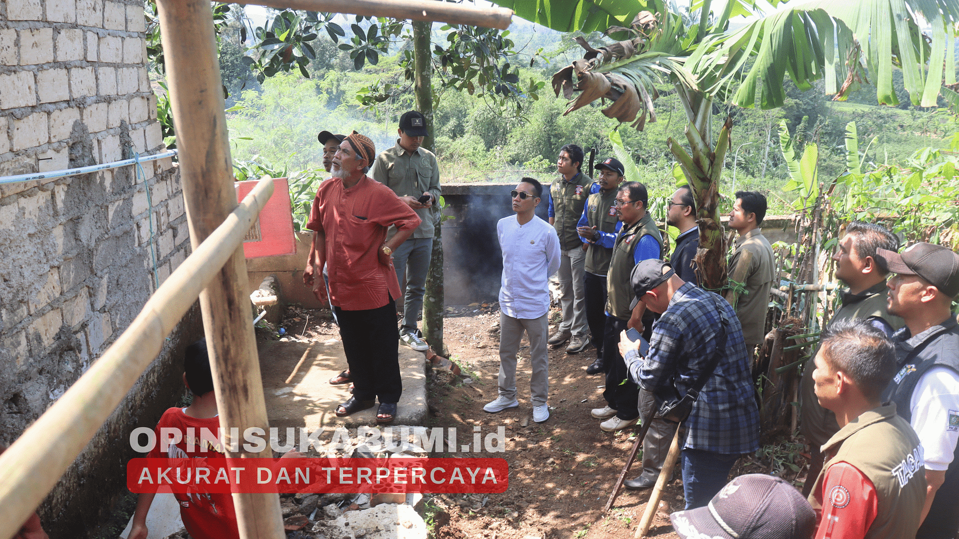 HASIM ADNAN TINJAU LOKASI BENCANA DI KABUPATEN SUKABUMI